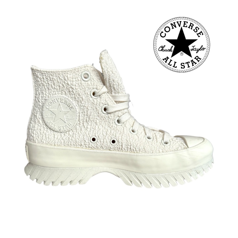 Converse Chuck Taylor All Star Lugged 2.0 Jacquard High-Top Sneakers, Egret, 6.5